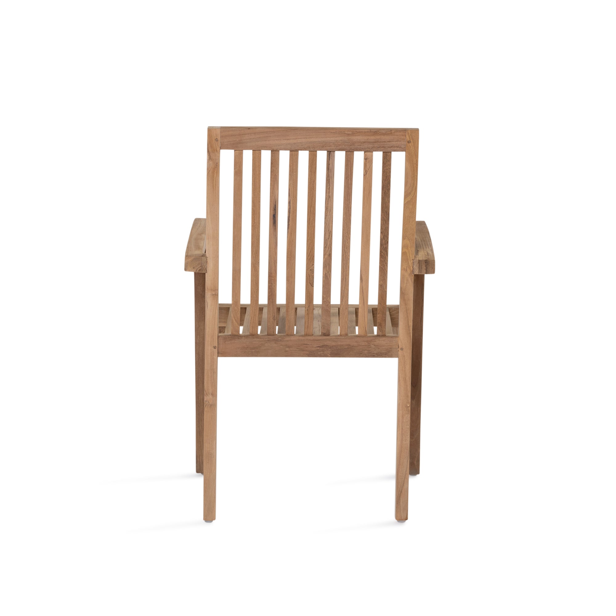 Teak Stacking Arm Chair - Raw