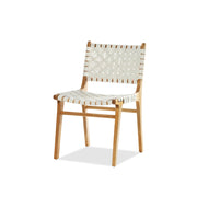 Vogue Chair - Natural Sealed/White Leather