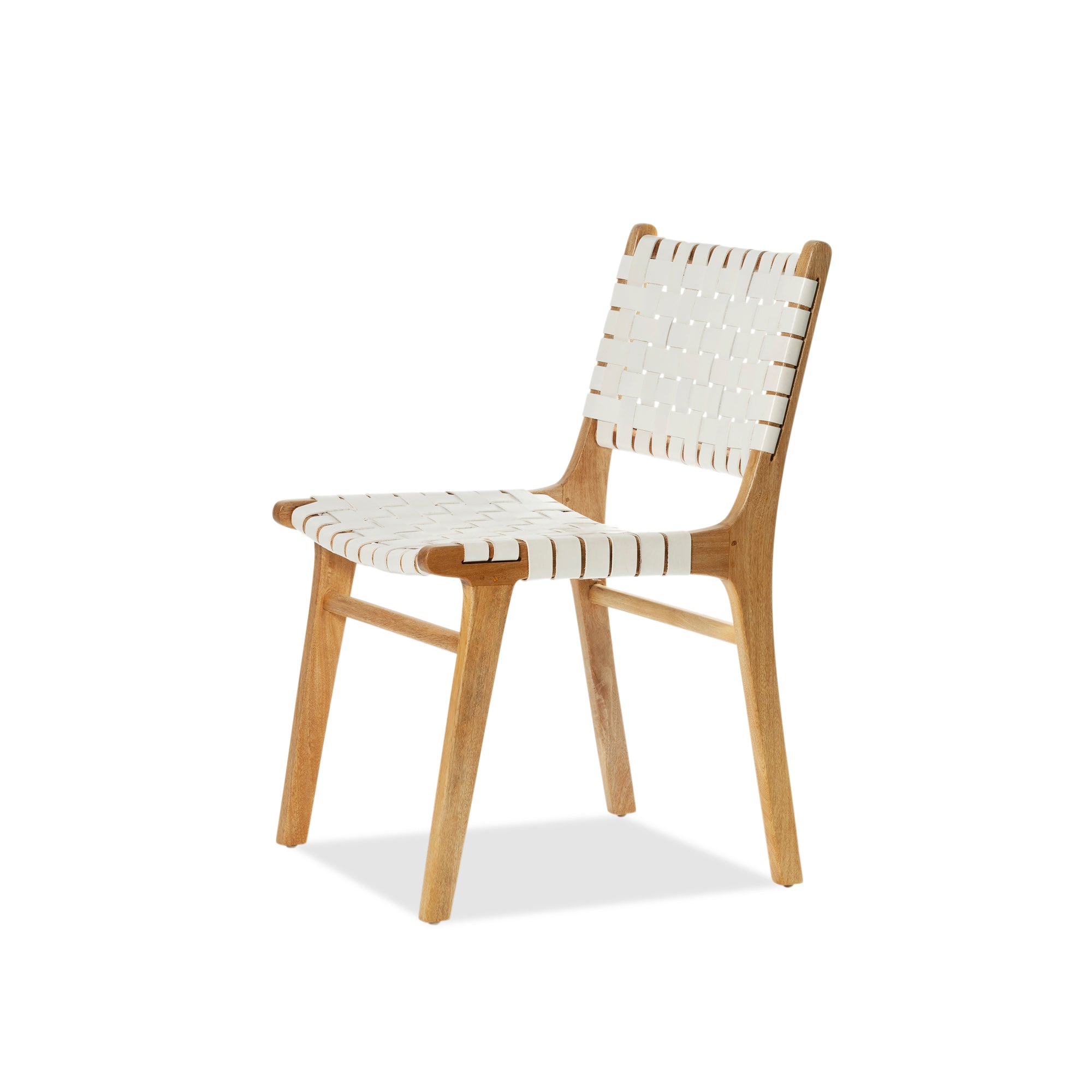 Vogue Chair - Natural Sealed/White Leather
