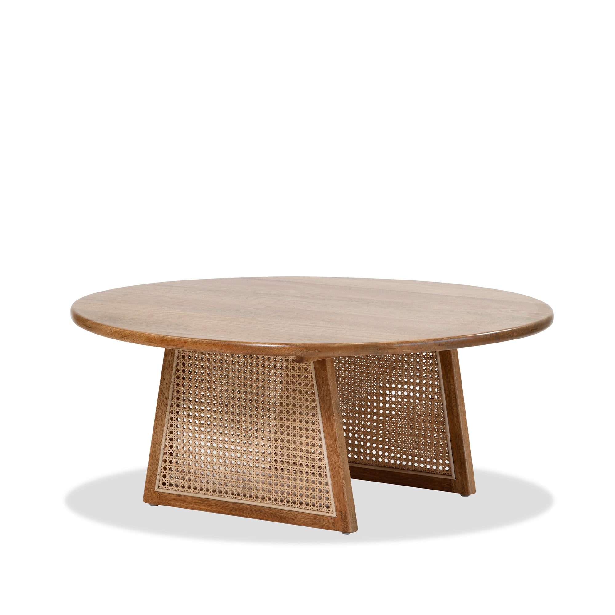 Birch Coffee Table - Natural Sealed/Natural Rattan