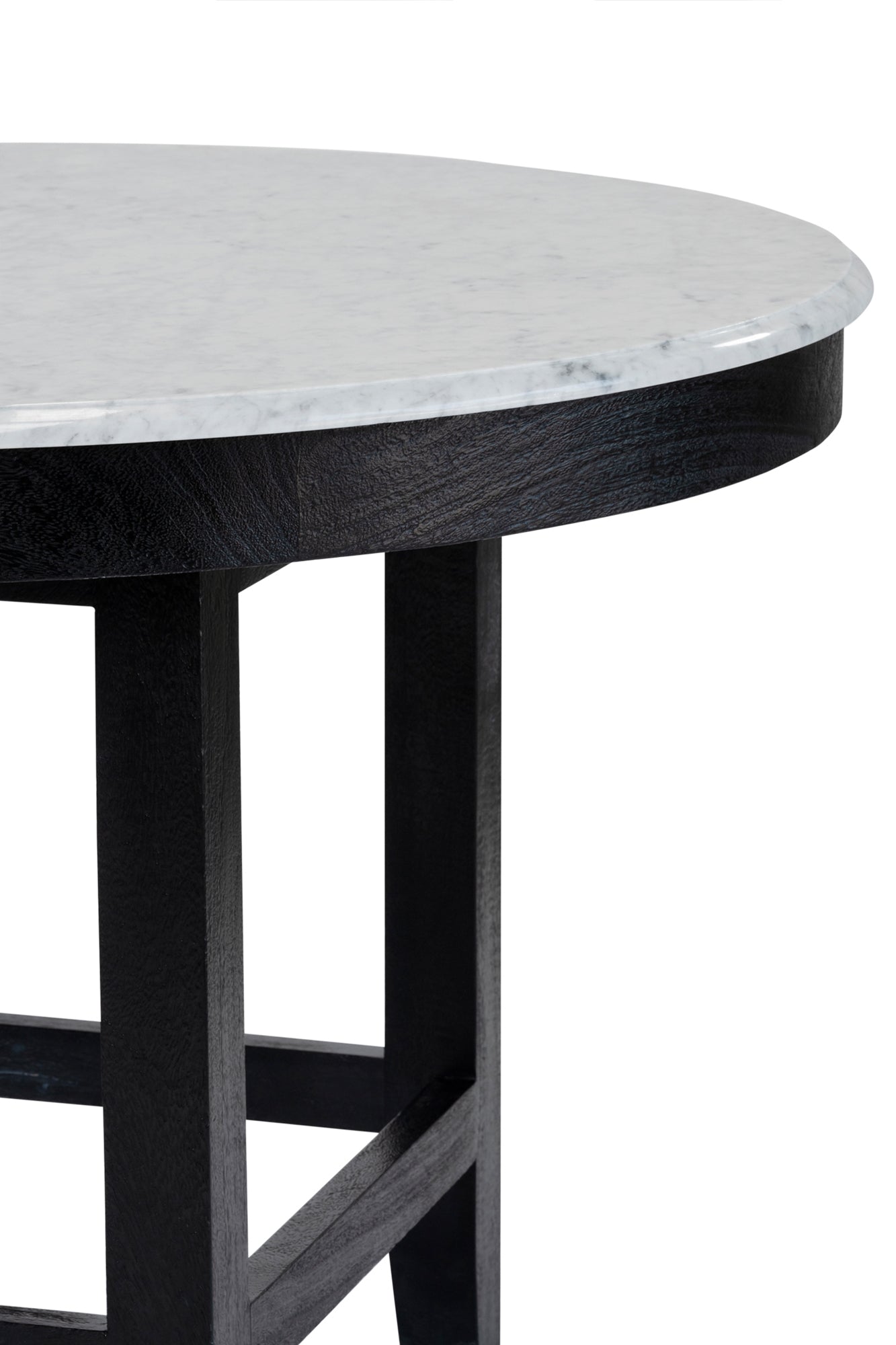 Crown Bar Table - Black/White Marble