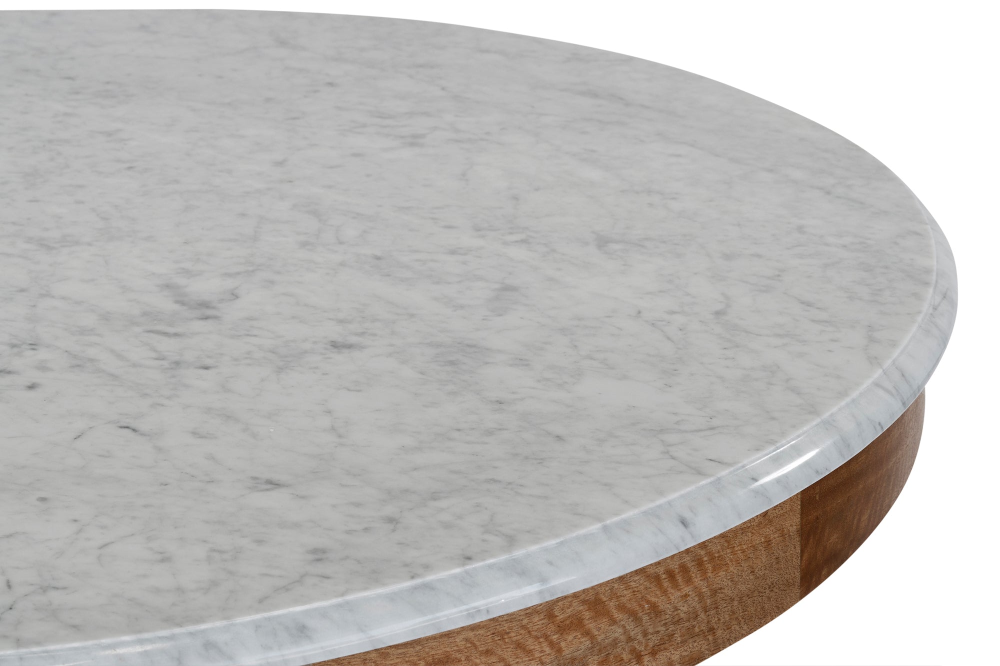 Crown Bar Table - Natural Sealed/White Marble