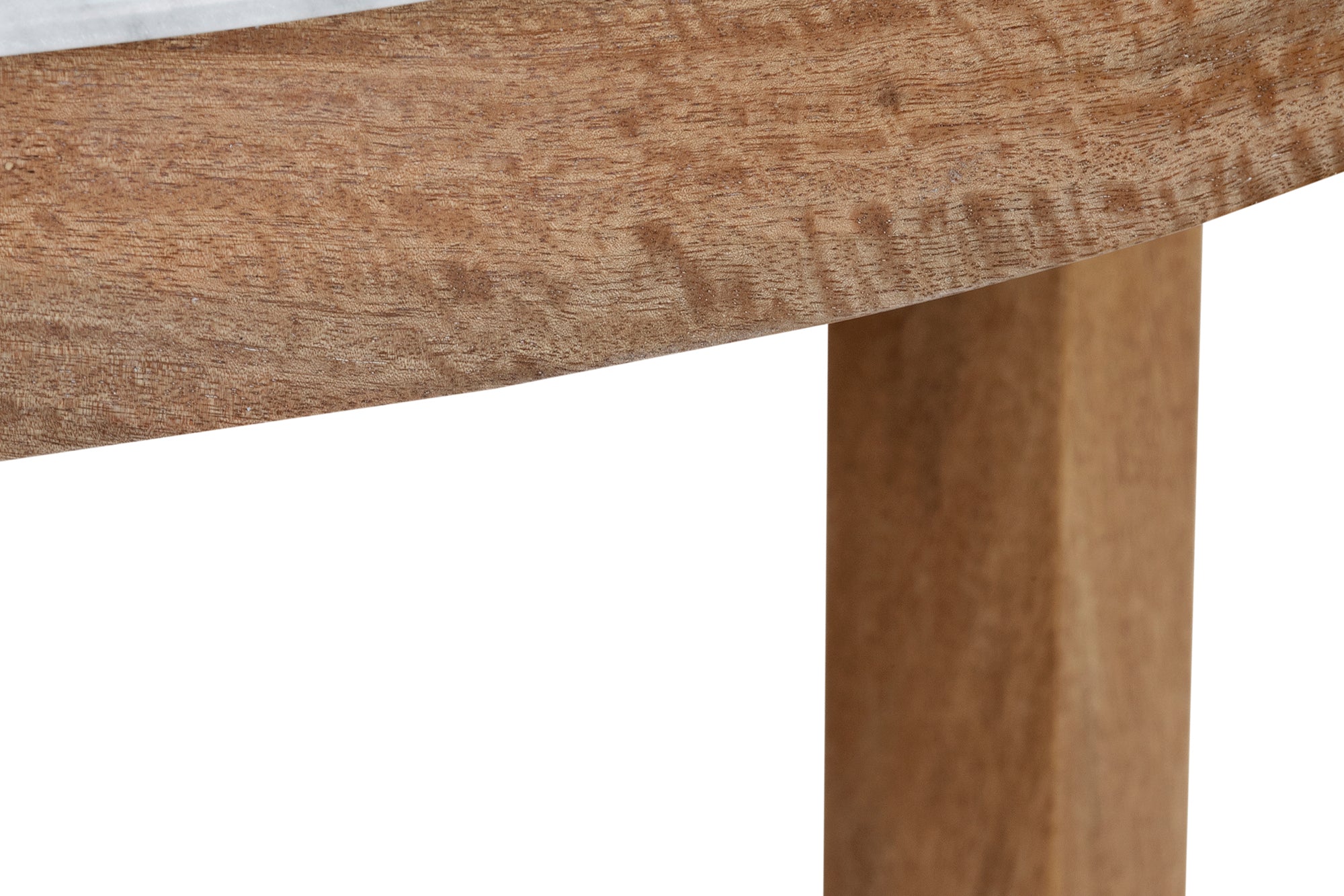 Crown Bar Table - Natural Sealed/White Marble