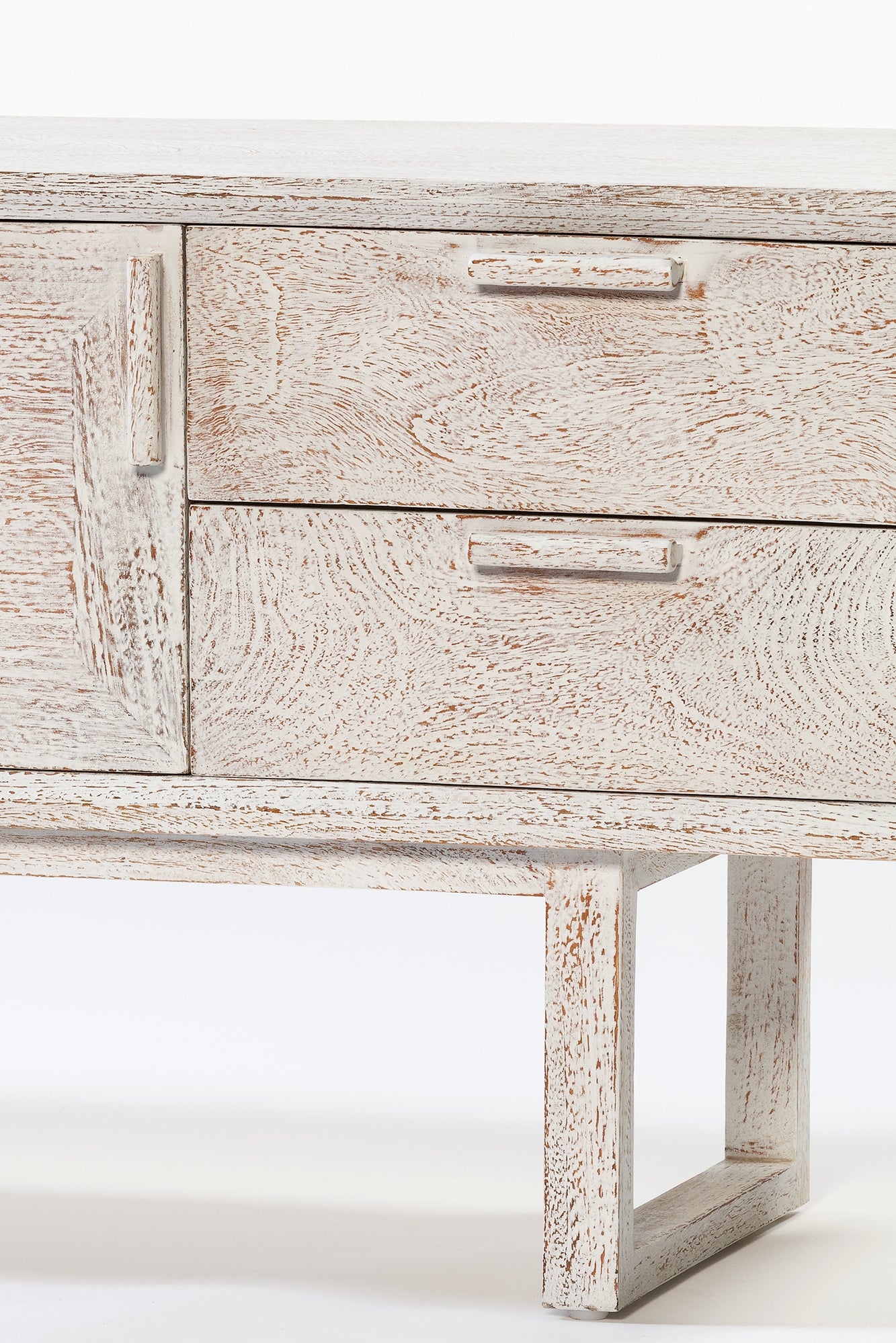 Enzo Entertainment Unit - Old Rustic White Wash