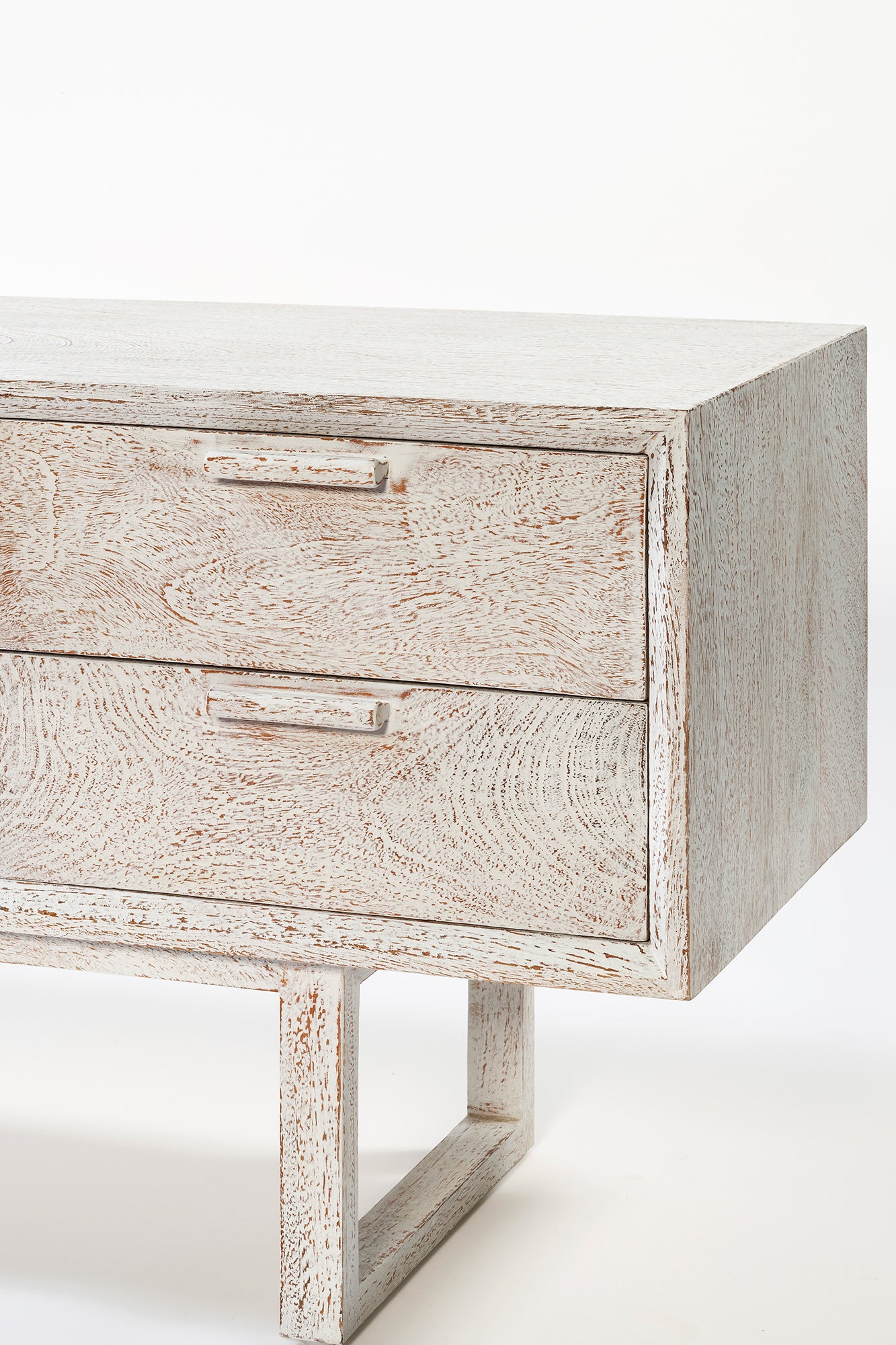 Enzo Entertainment Unit - Old Rustic White Wash