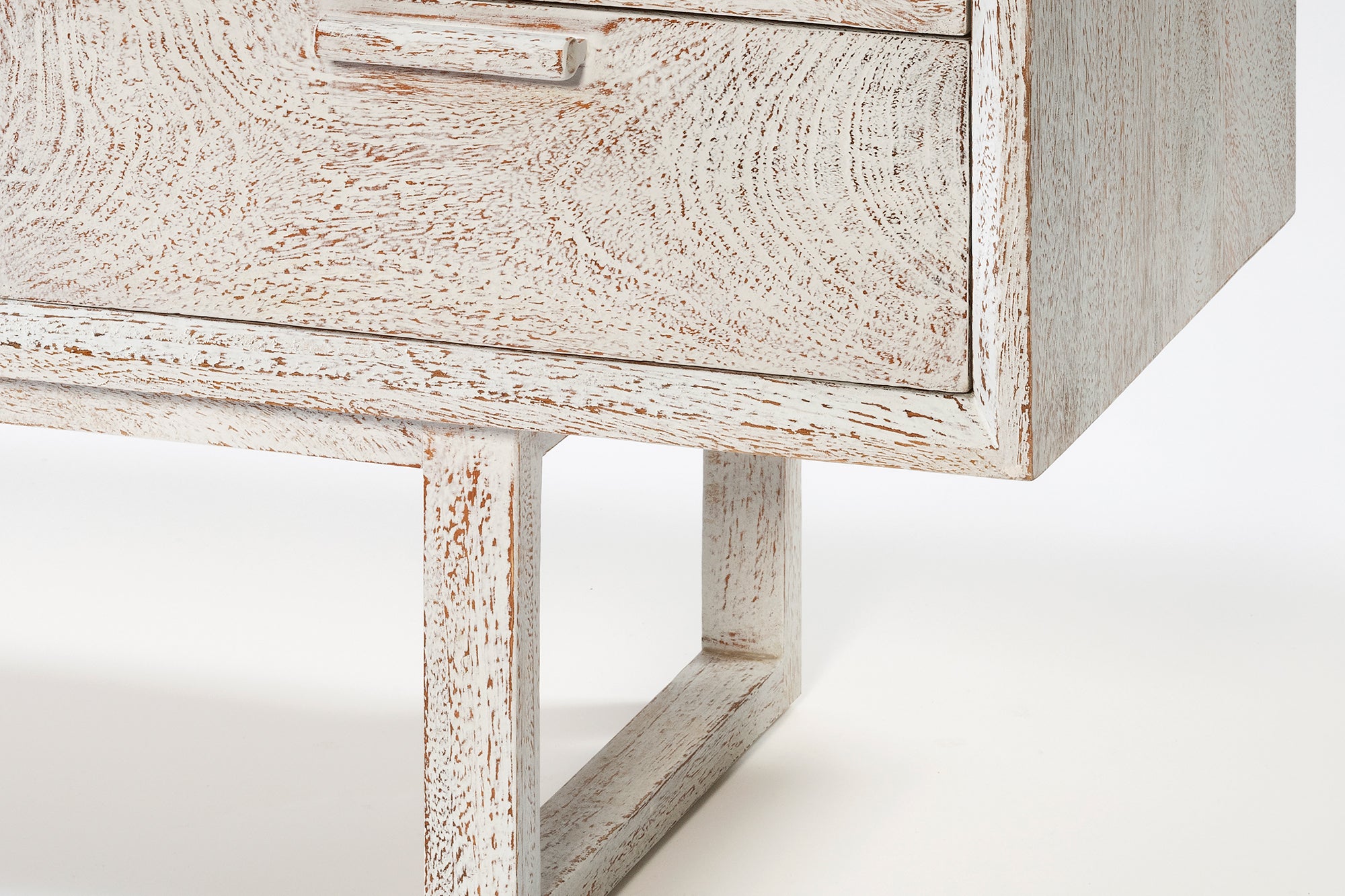 Enzo Entertainment Unit - Old Rustic White Wash