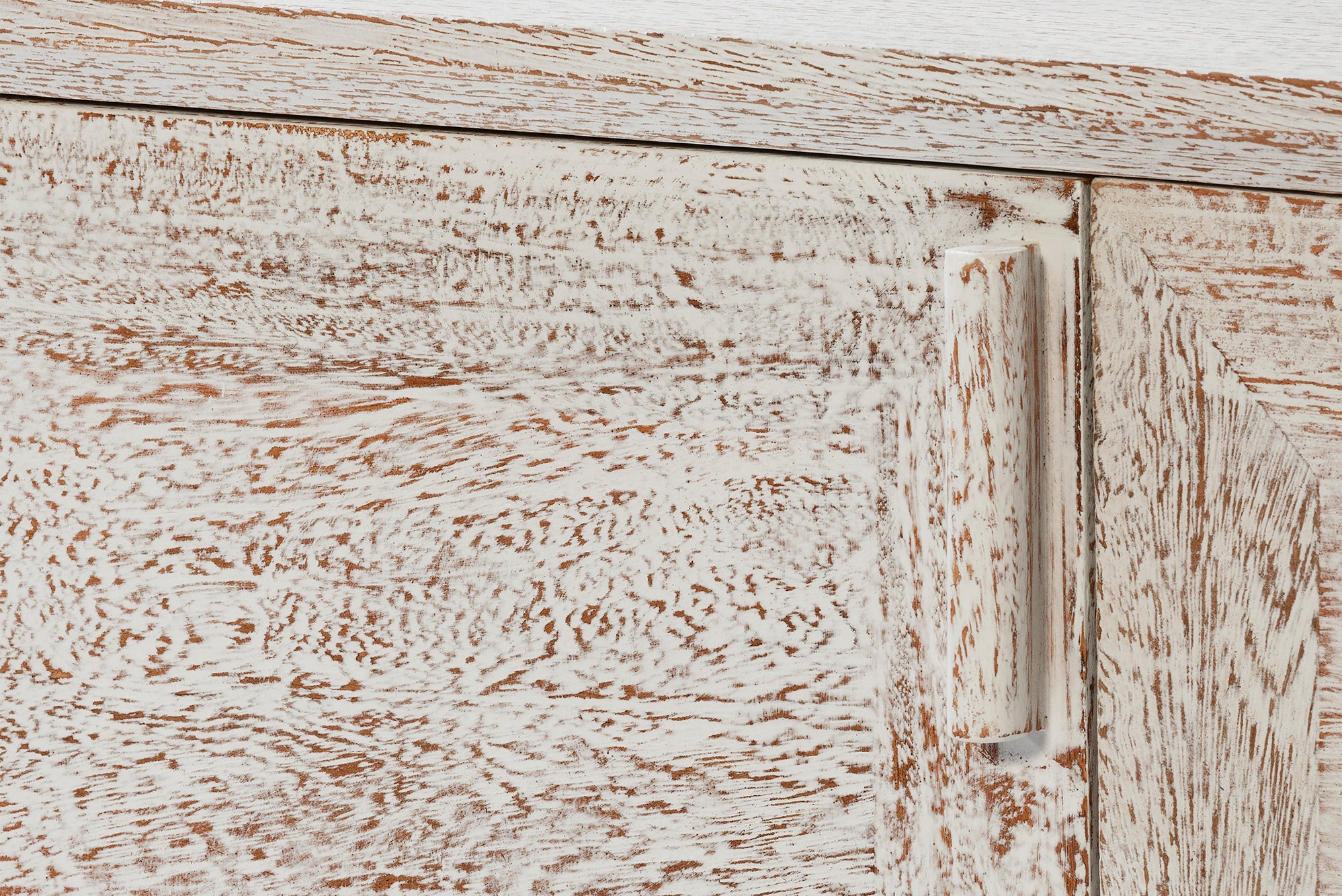 Enzo Entertainment Unit - Old Rustic White Wash