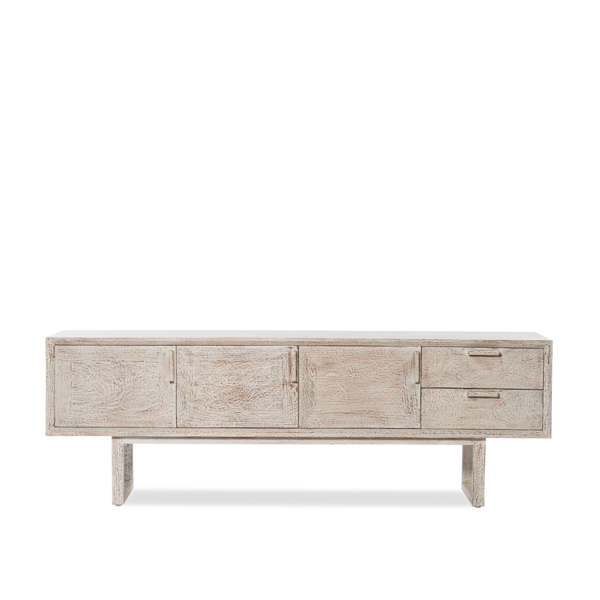 Enzo Entertainment Unit - Old Rustic White Wash