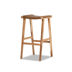 Jok Stool - Teak/Tan Leather